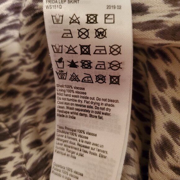 All Saints Frida Leopard Print Skirt 4 - Picture 5 of 5